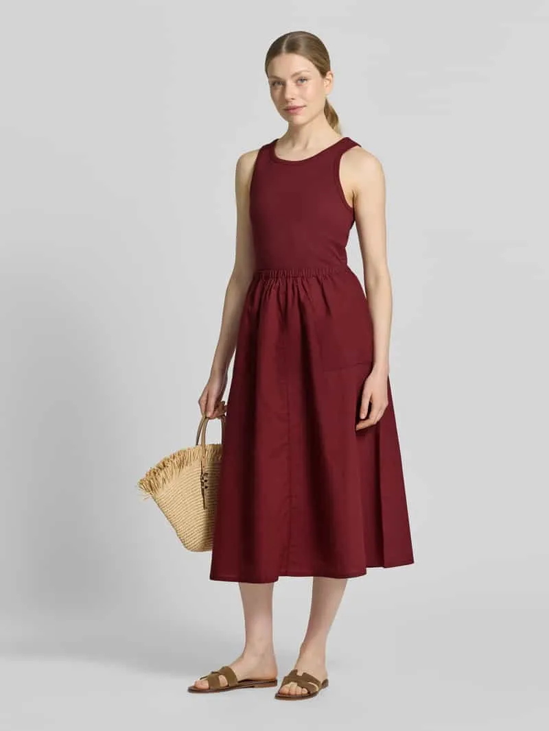 s.Oliver Fit-and-flare vrijetijdsjurk van puur katoen Bordeaux