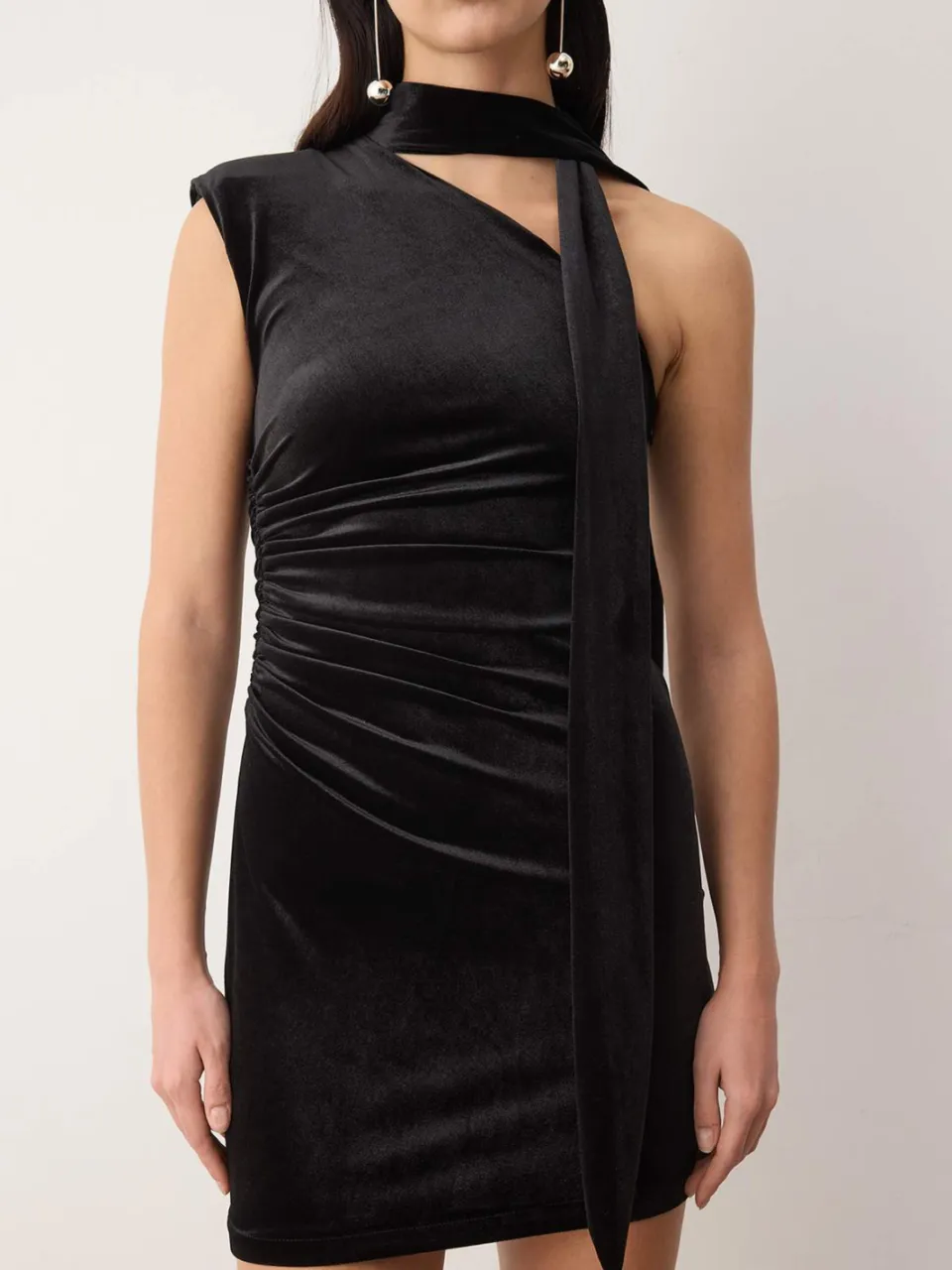 Trendyol TRENDYOLMİLLA Dames Zwart Effen Kort / Mini Mouwloos Stijlvol/Avond Bodycon Jurken, foto 2