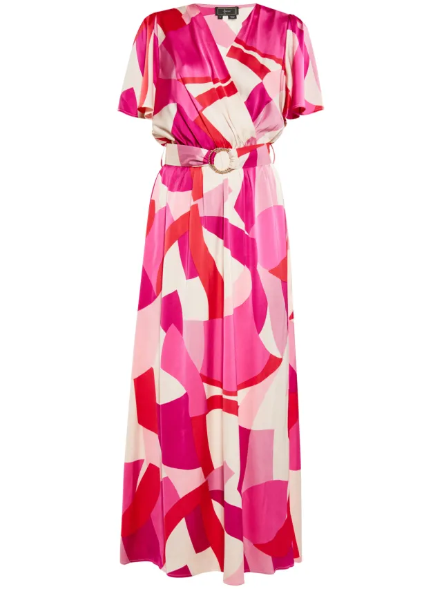 Faina Jurk Dames Roze Veelkleurig, foto 2