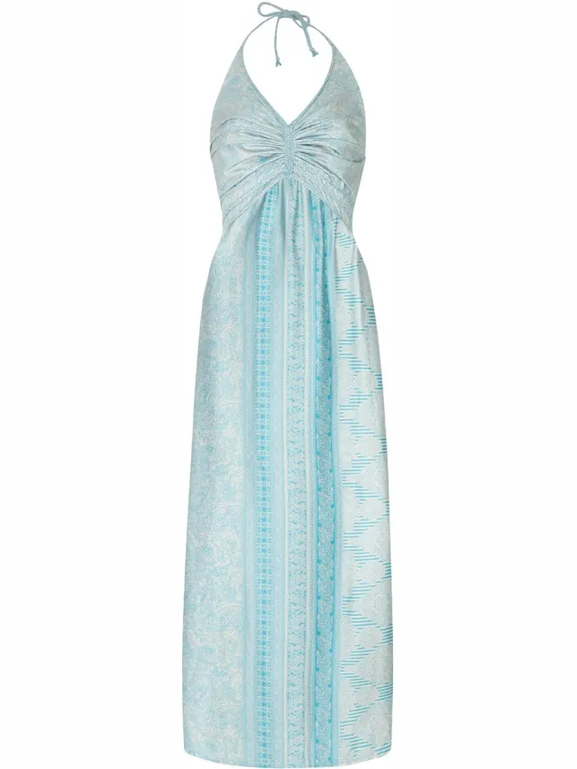 Chic by Lirette Halter jurk Guna - Turquoise