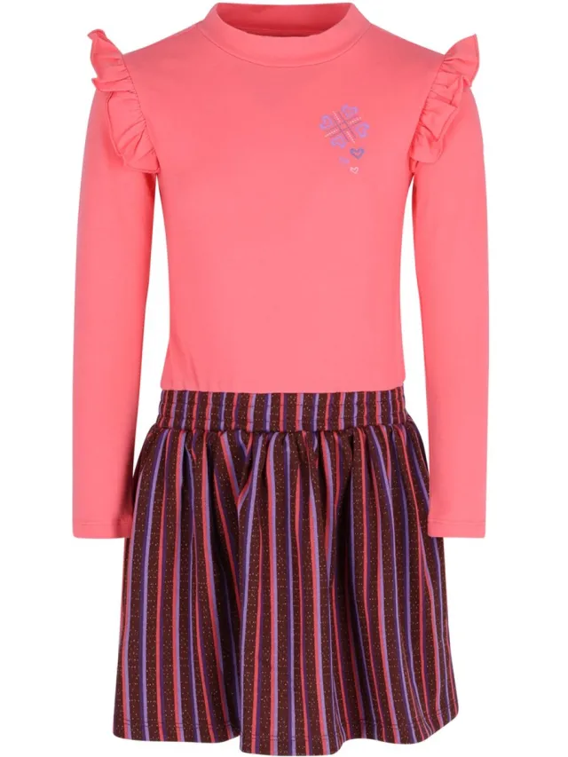 B.Nosy Y608-5860 Jurk meisjes rood