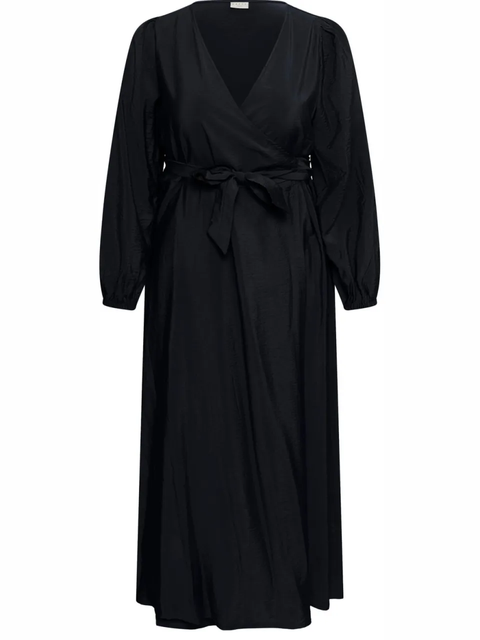 Kaffe Curve viscose maxi wikkeljurk Plus Size - marineblauw, foto 2