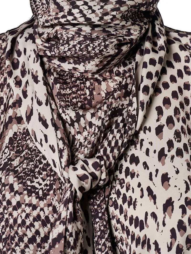 Mart Visser X Caroline Tensen midi blousejurk met dierenprint - beige, foto 5