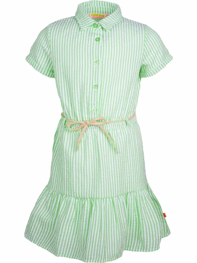 Someone CONNIE-SG-51-E Meisjes Jurk - BRIGHT GREEN