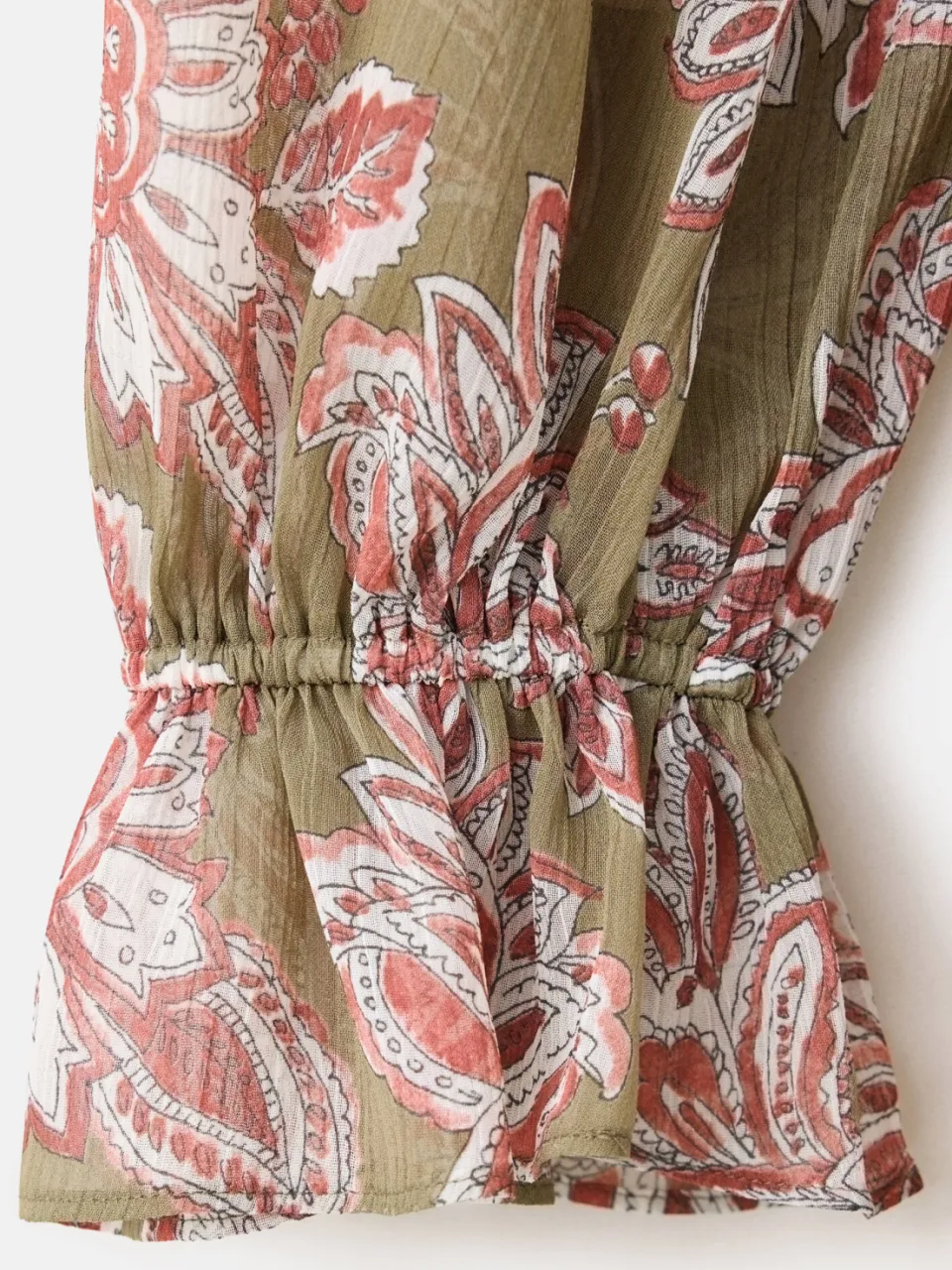 Mango midi jurk met paisley - groen, foto 8