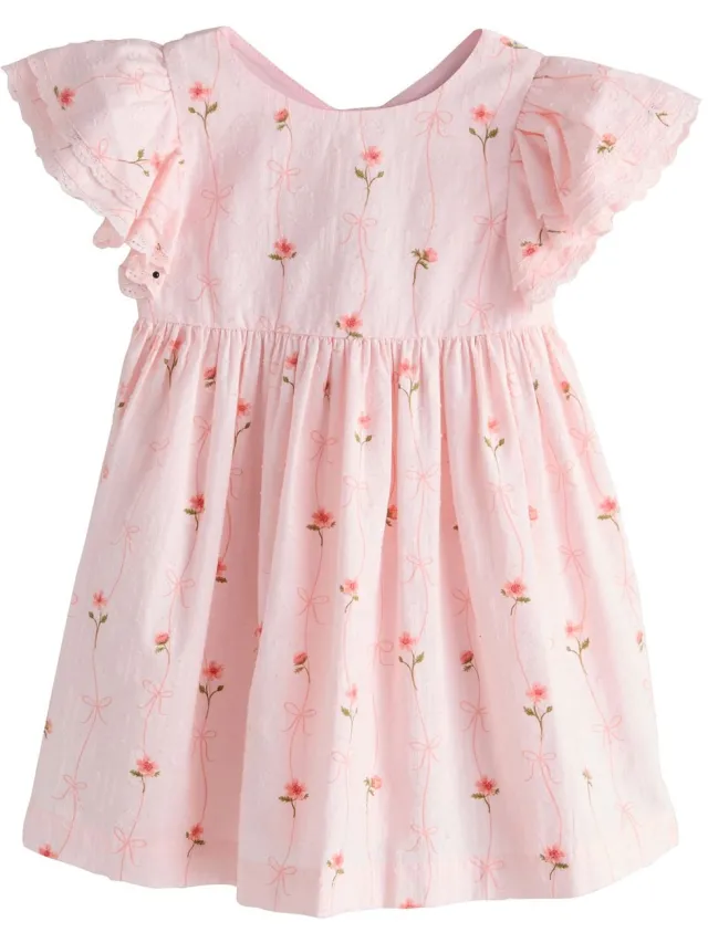 Next Meisjes - Jurk met wijde mouwen - Roze Pink Print