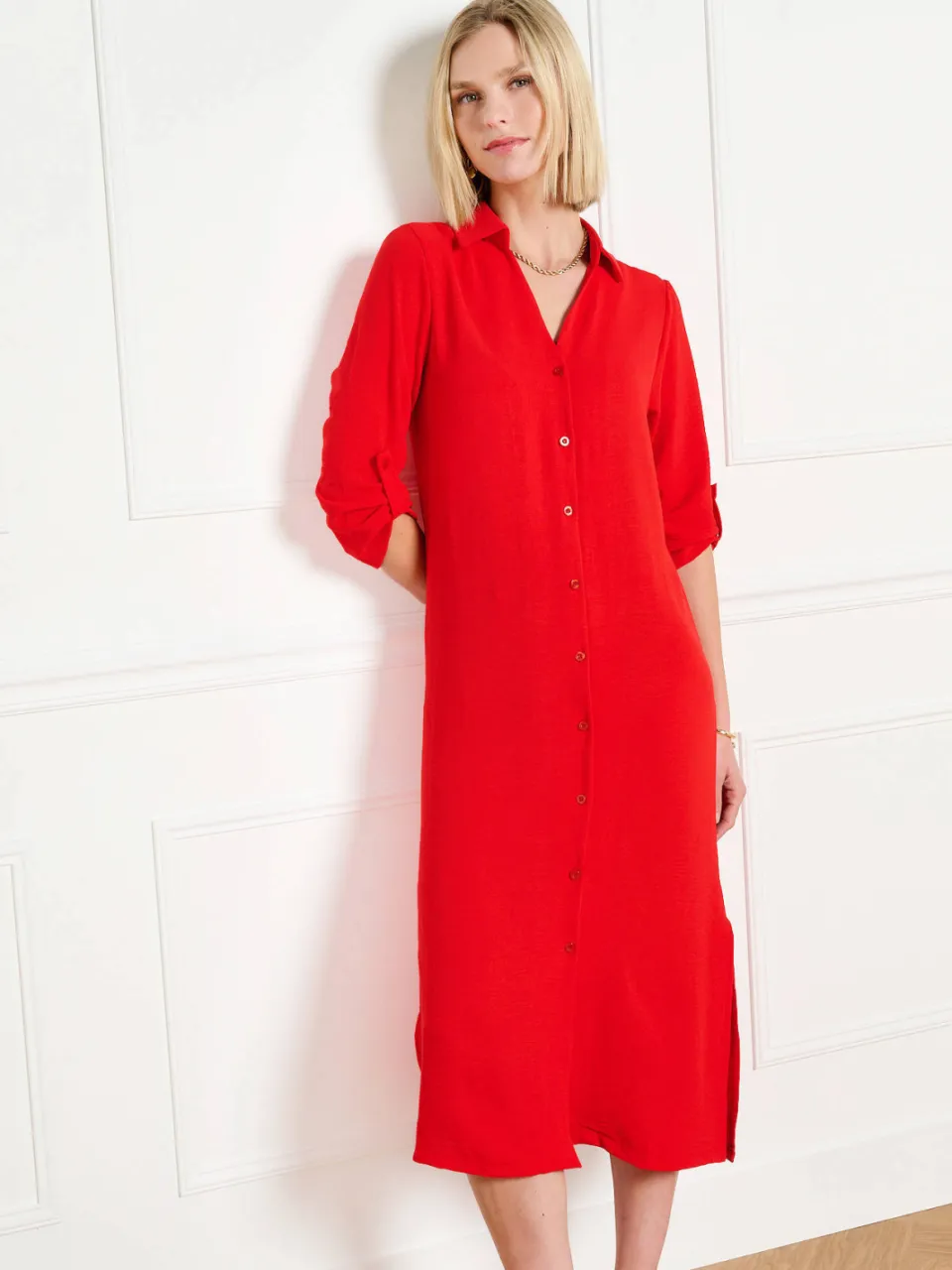 LOLALIZA blousejurk rood, foto 4
