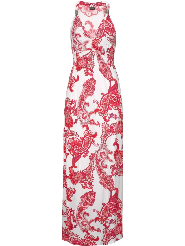 Maxi-jurk rood/wit geprint, foto 2