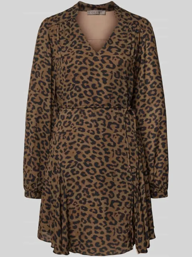 Guess Mini-jurk met strikceintuur, model 'WANDA' middenbruin, foto 2