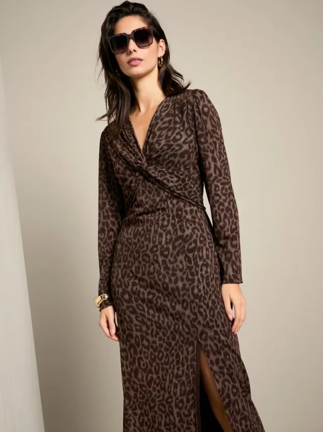 LOLALIZA Jurk R Eleonor 08104689 3717 Brown Choco Dames Maat Bruin