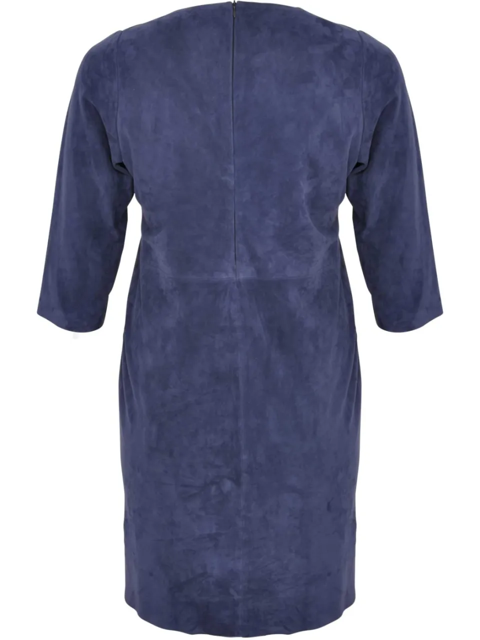 Yoek Dress zip pockets suede | Blauw, foto 2
