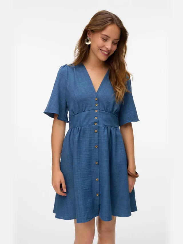 Vero Moda korte jurk blauw