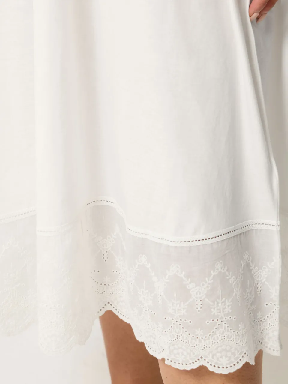 Yours Ivoorwitte Jurk Met Broderie Anglaise-68, foto 5
