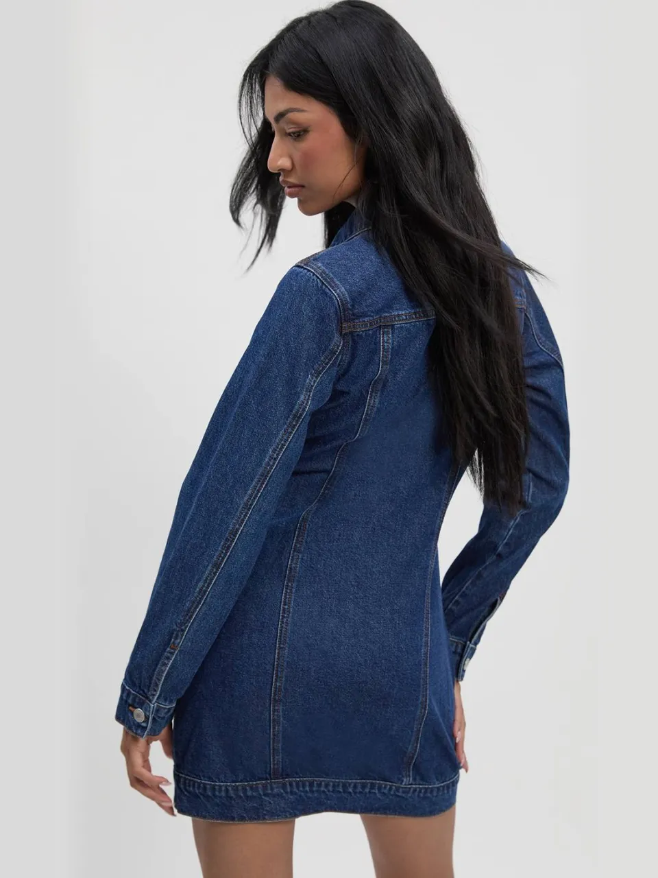 boohoo Dames Western Denim Mini-jurk, foto 2