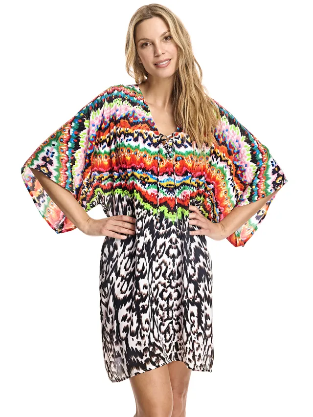 Ory Kaftan met V-hals voor dames W231195 Veelkleurig