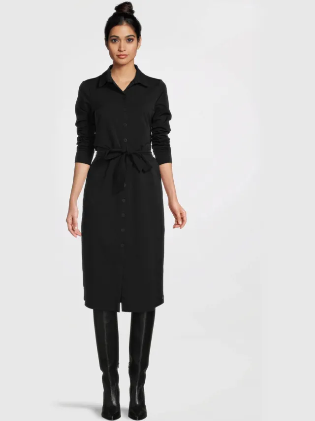 TQ-Amsterdam blousejurk Claudia van travelstof zwart
