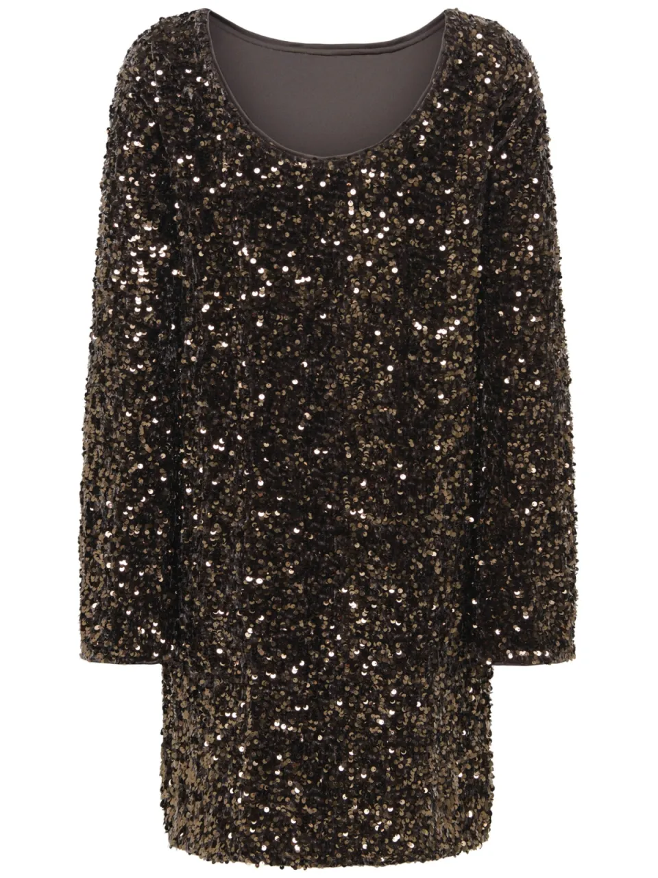 Only paillettenjurk donkerbruin/goud, foto 3