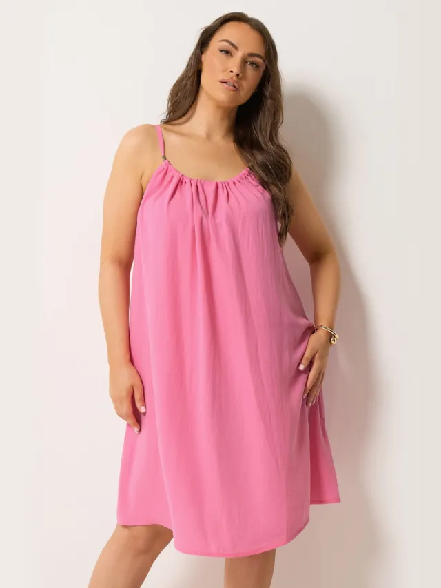 Yours Roze Swing Minijurk Met Bandjes Pink