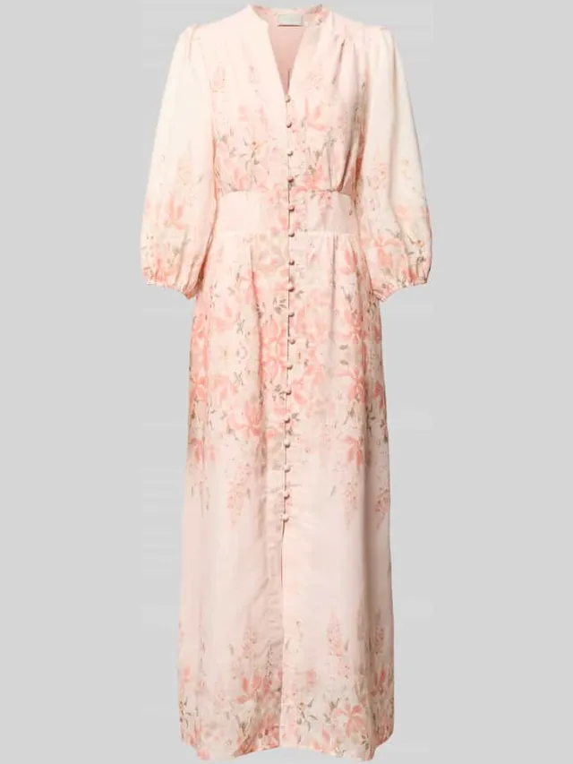 NEO NOIR maxi-jurk met serafinokraag model 'Stellar' rosé, foto 2