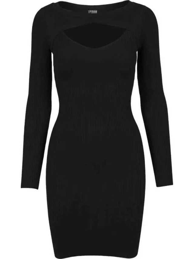Urban Classics Cut Out Dames Mini-jurk - zwart