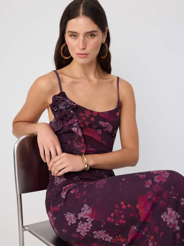 Trendyol TRENDYOLMİLLA Dames Meerkleurig Abstract Maxi Mouwloos Avond / Dagelijks Bodycon Jurken veelkleurig, foto 2