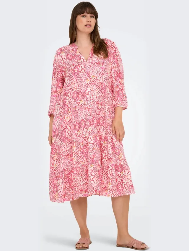 Only Carmakoma Jurk CARMILANA Korte jurk Cloud Dancer