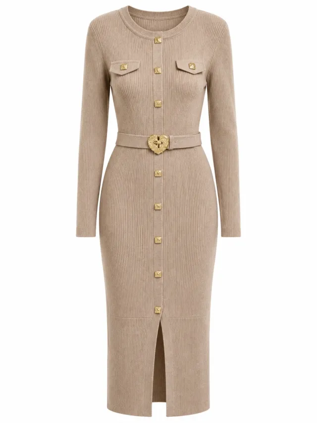 Elara Maxikleid Beige