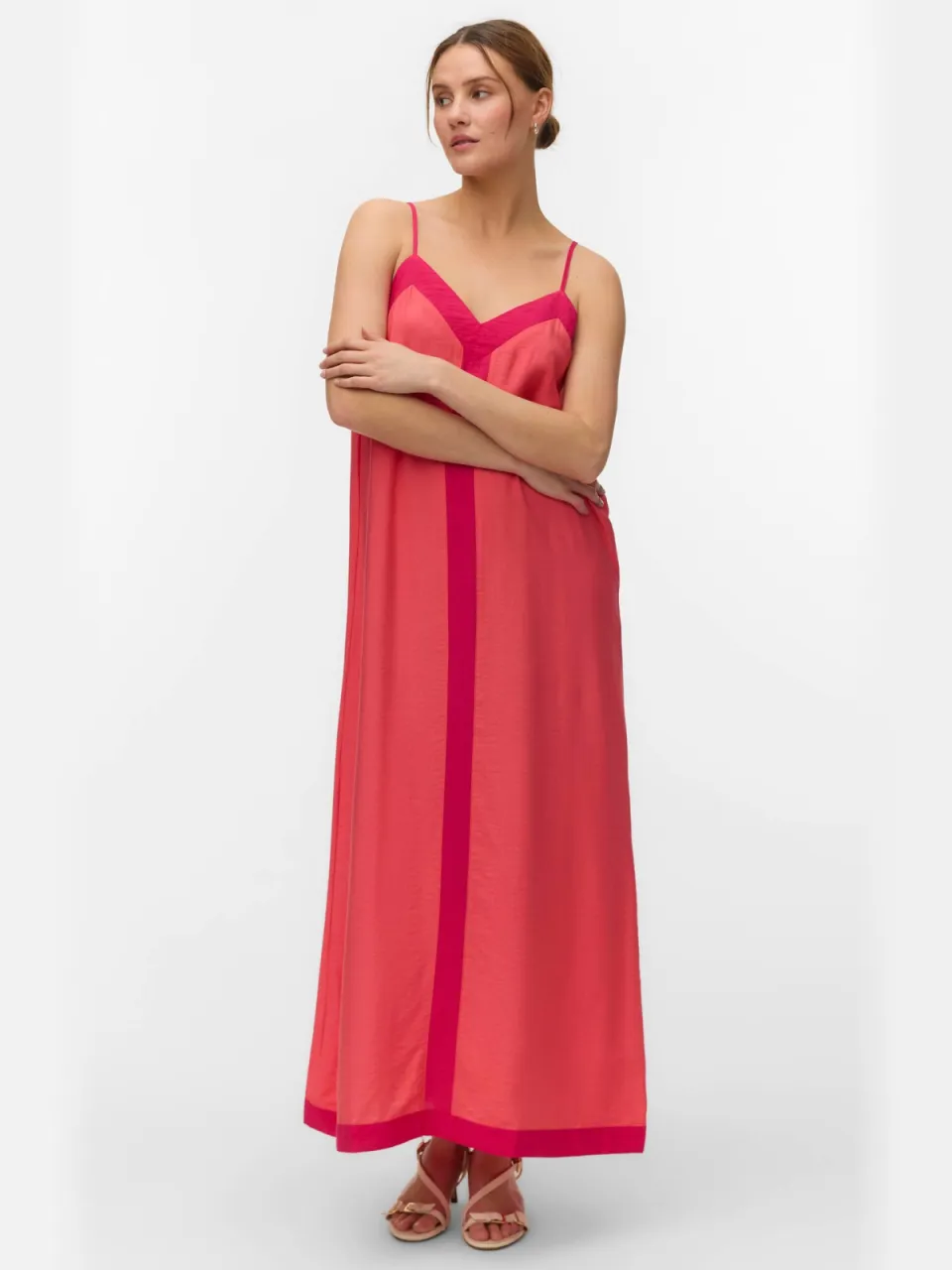 Vero Moda maxi jurk roze, foto 3