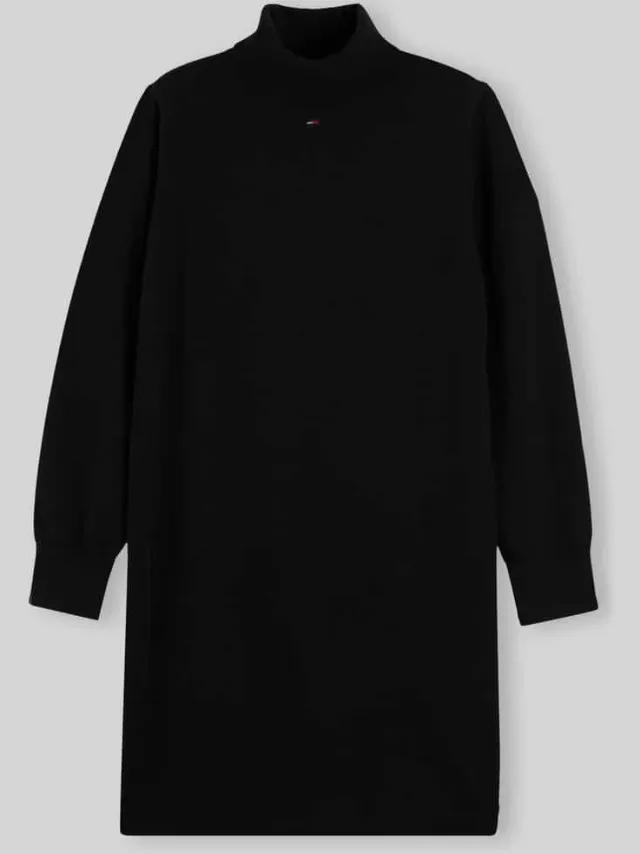 Tommy Jeans Losvallende tricotjurk van puur katoen zwart, foto 2