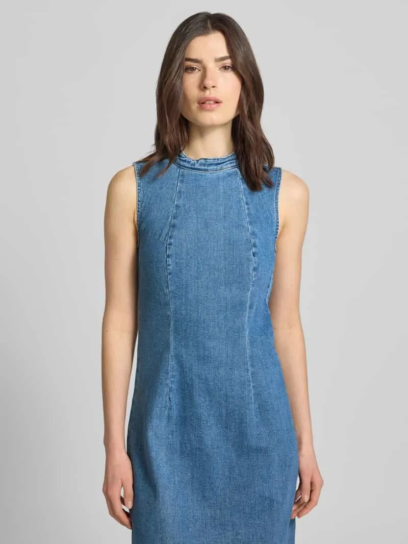 Vila Jeansjurk met loopsplit model 'WINONA' jeansblauw, foto 2