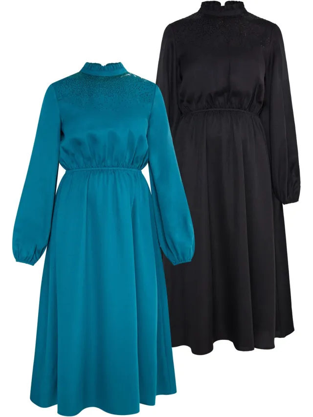 Mo Dress 2-Pack Blue Green & Black