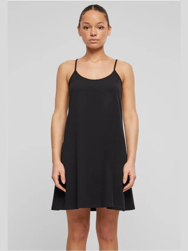 Urban Classics Stretch Jersey Hanger Dames Mini-jurk - zwart