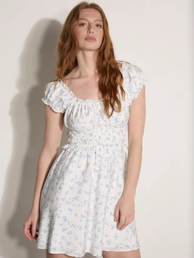 Apricot Mini-jurk met bloemenprint en ruches Room
