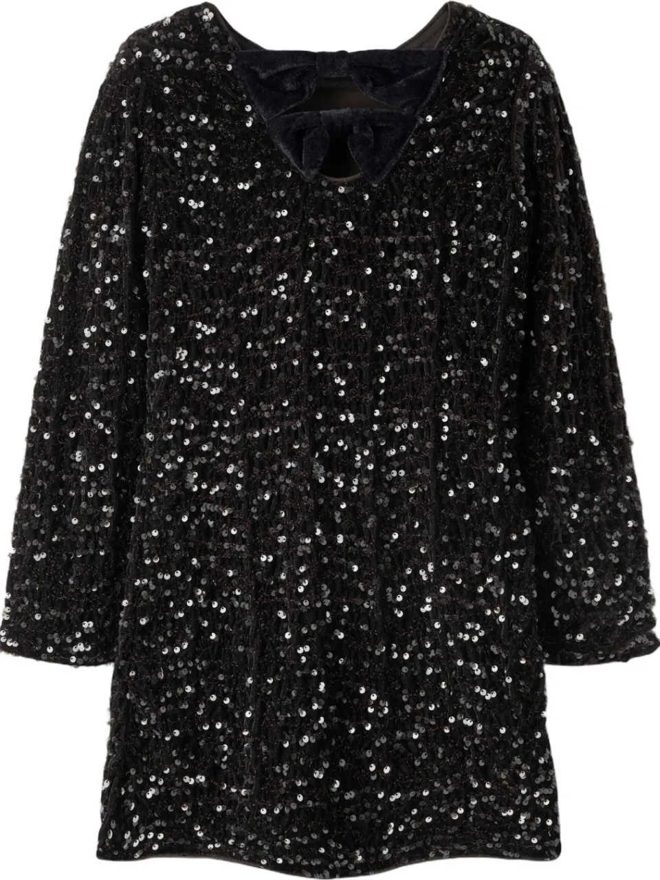 NAME IT KIDS A-lijn glitterjurk met pailletten - donkerbruin, foto 2