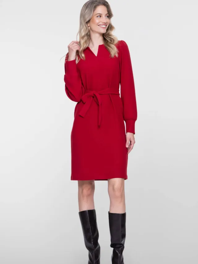 Geisha midi jurk - rood