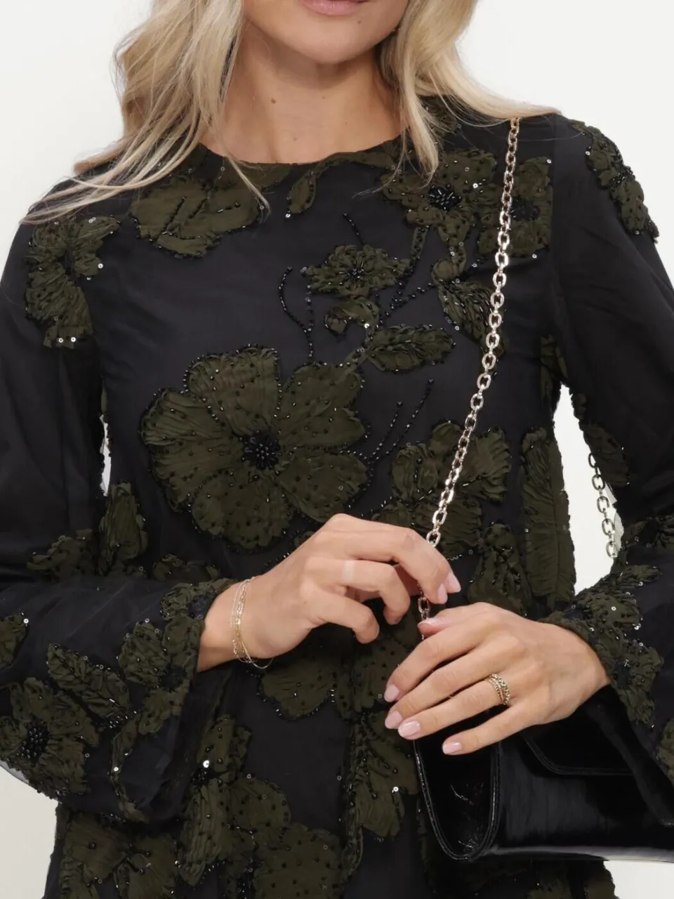 Y.A.S. YAS Dames Jurken Yasflouing Ls Dress - Zwart, foto 4