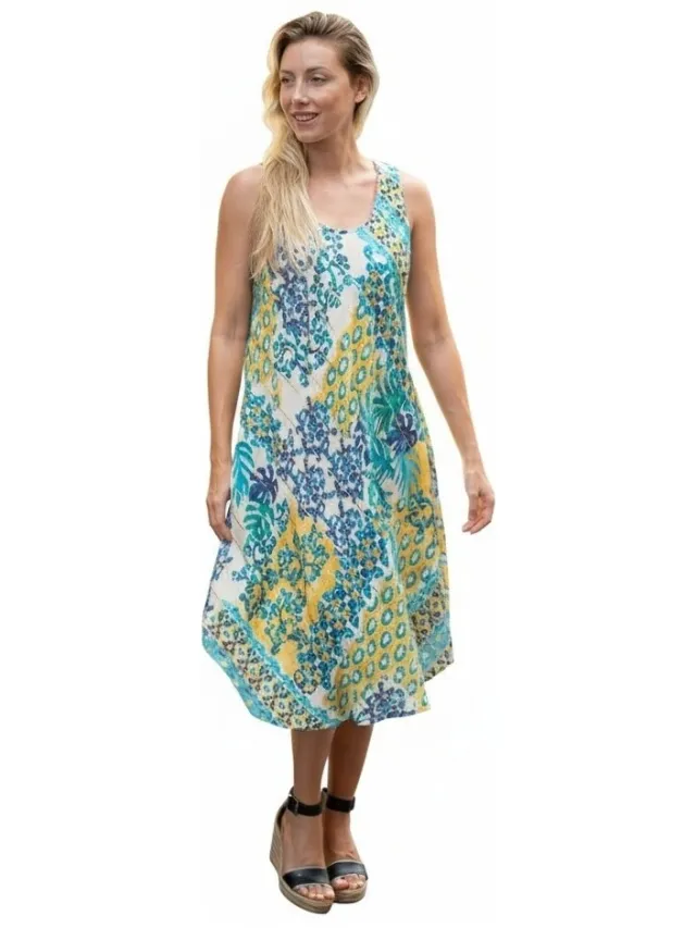 Isla Bonita By Sigris Midi-jurken Isla Bonita By Sigris Lange Midi-Jurk Beige