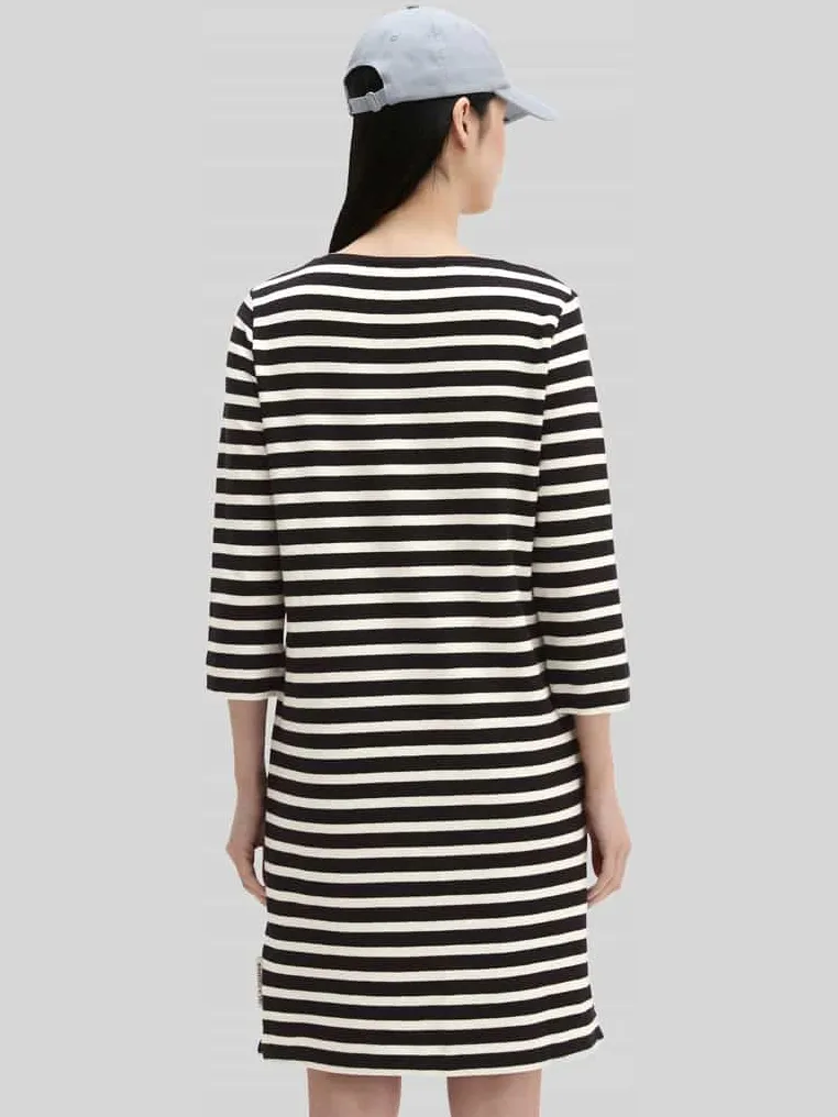 Marc O'Polo loose fit vrijetijdsjurk van puur katoen marineblauw, foto 3