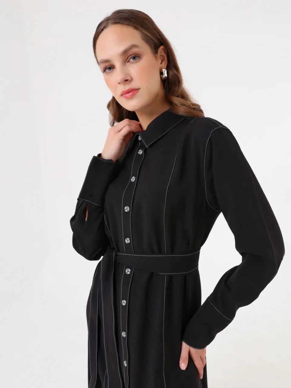 Modest Dress Refka zwart, foto 2
