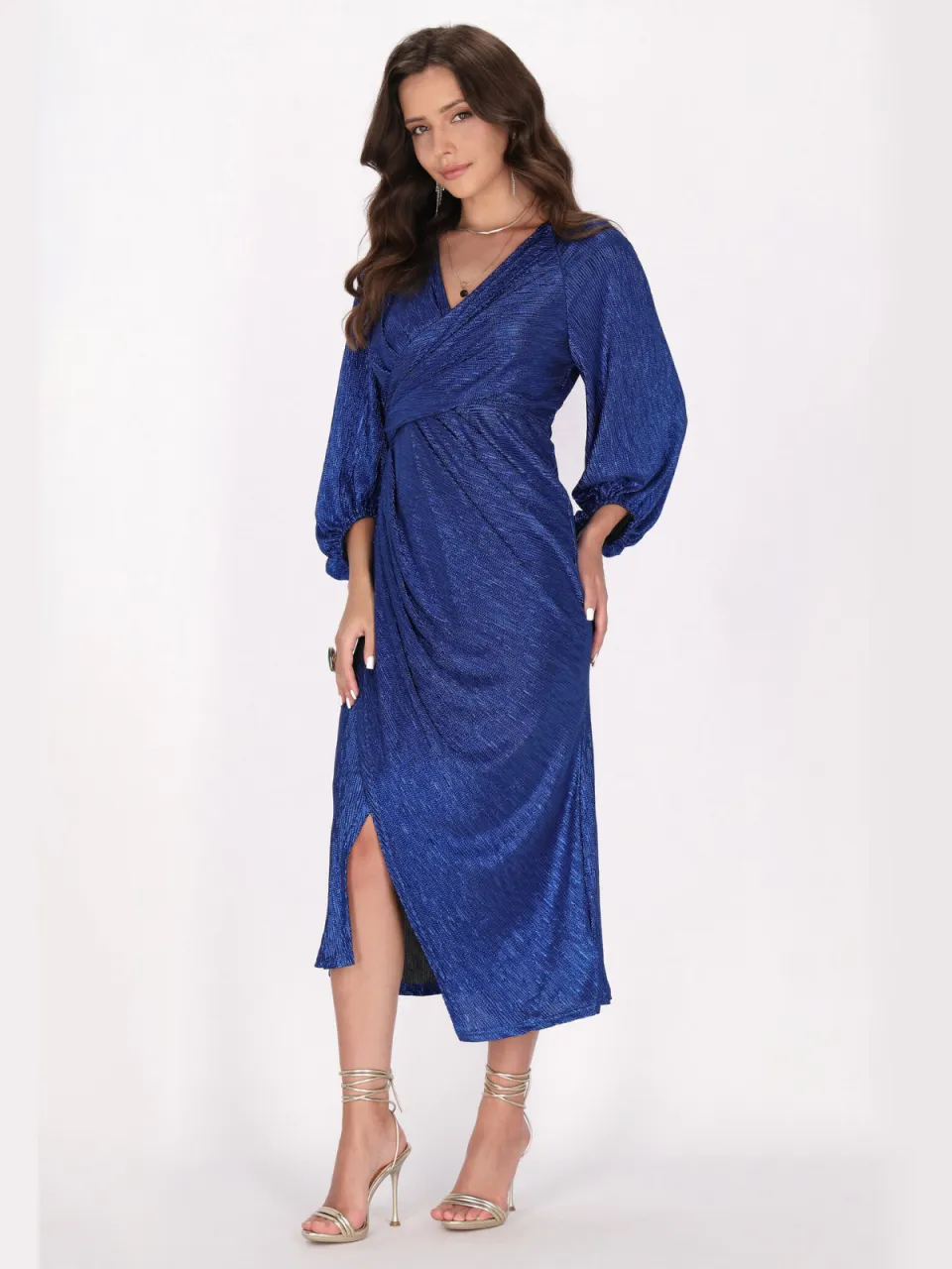 Faina Jurk Dames blauw