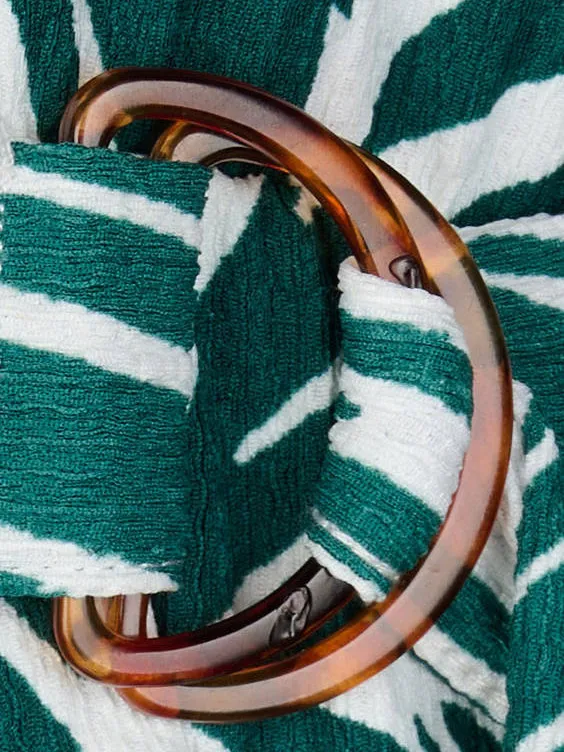 Miss Etam Plus zomerjurk met ceintuur en print - groen, foto 6