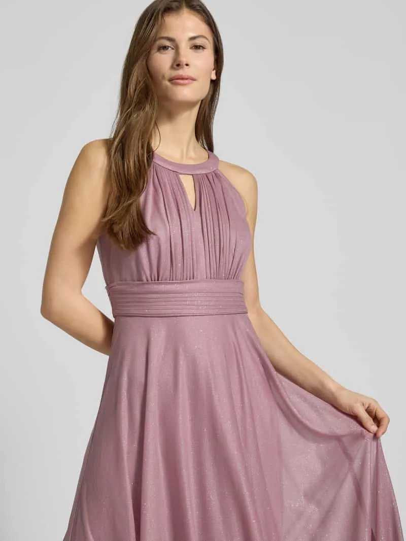 Jake*s Cocktail Avondjurk van glitter-mesh mauve gemêleerd, foto 3