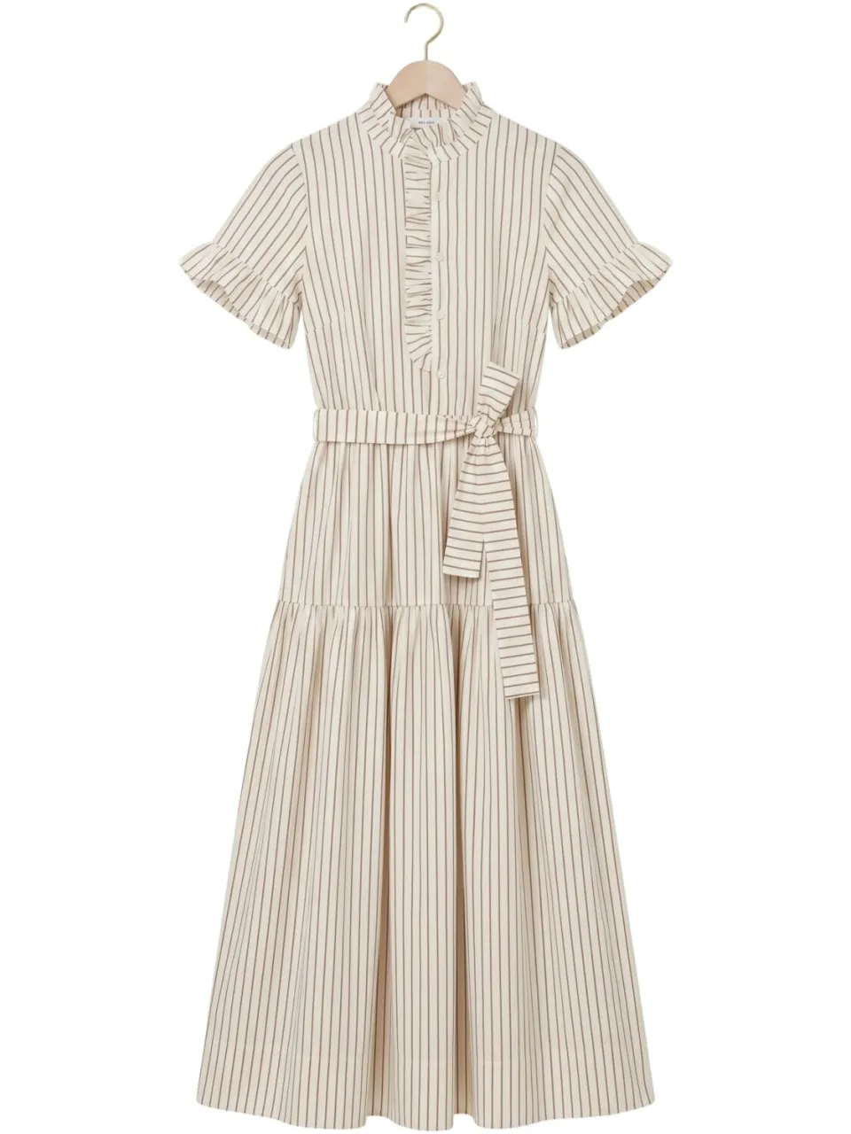 NEO NOIR Dames Jurken Nellie Wide Stripe Dress - Gebroken Wit, foto 2