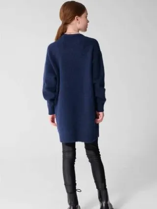 Shoeby gebreide jurk met studs donkerblauw, foto 3