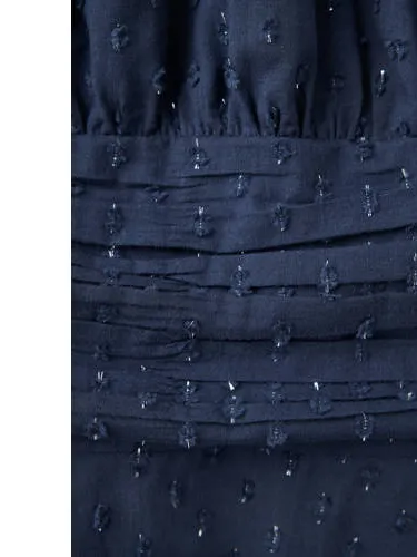 Mango Kids korte glitterjurk marineblauw, foto 6