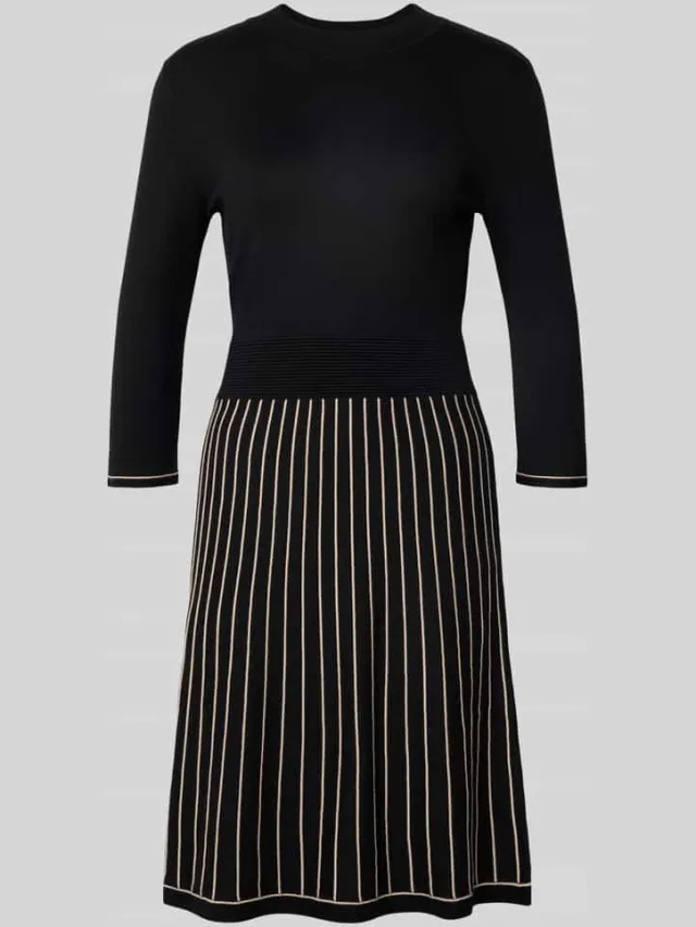 Christian Berg Woman Selection Knielange jurk van viscosemix in gebreide look zwart, foto 2