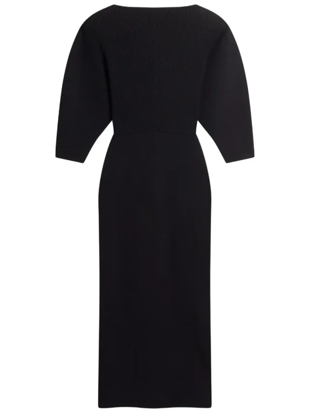 Ted Baker Vanitha Sculptured Rib Knitted Maxi Dress zwart, foto 2