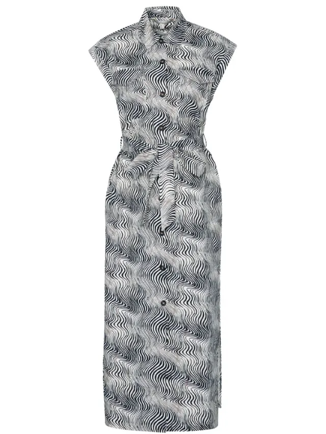 Barbour Jurk Romy Maxi Monochrome Print