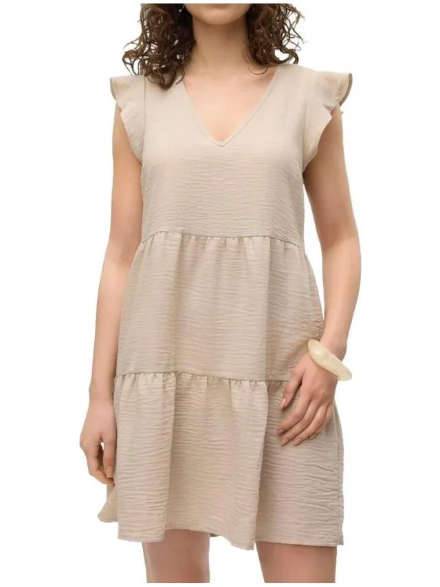 Vero Moda Korte Jurk Vero Moda Kita Beige