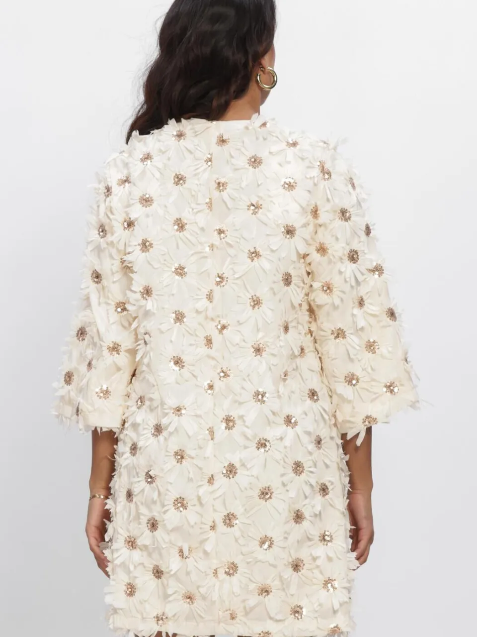 Y.A.S. YAS Dames Jurken Yasabelone 3/4 Dress - Creme, foto 3